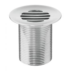 Bonde fixe de vidage pour lave-mains sans trop plein - écoulement libre - Grille laiton chromé - PlaneteBain.com