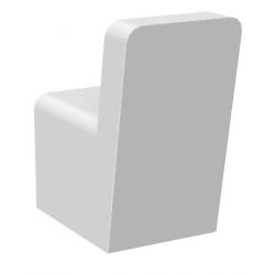 Patére porte-serviette à fixer au mur aluminium laqué blanc mat - Loft Game PLANETE BAIN
