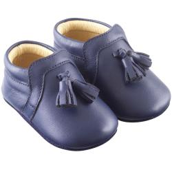 Chaussures bébé cuir souple Charly - Bleu marine - Taille 16-17 - Tichoups TICHOUPS.FR
