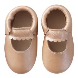 Chaussons bébé cuir souple uni ouvert - Beige - Taille 23-24 - Tichoups TICHOUPS.FR