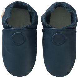 Chaussons bébé cuir souple Uni - Bleu - Taille 16-17 - Tichoups TICHOUPS.FR