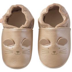 Chaussons bébé cuir souple Rosie la souris - Beige - Taille 16-17 - Tichoups TICHOUPS.FR