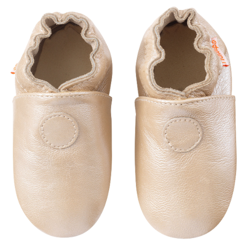 Chaussons bébé cuir souple uni - Beige - Taille 16-17 - Tichoups TICHOUPS.FR