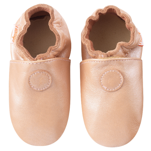 Chaussons bébé cuir souple uni - Rose - Taille 16-17 - Tichoups TICHOUPS.FR