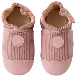 Chaussons bébé cuir souple velours - Rose - Taille 22 - Tichoups TICHOUPS.FR