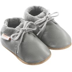 Chaussures bébé cuir souple Tilou - Gris - Taille 16-17 - Tichoups TICHOUPS.FR