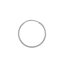 PROMO 1 Boucle d'Oreille Créole Fil Rond en Or Blanc 750, Diamètre 20 mm - Emanessence OCARAT.COM BIJOUTERIE N°1