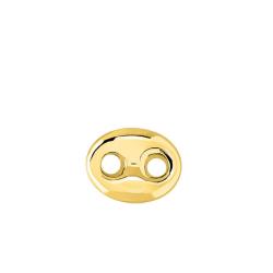 1 Boucle d'Oreille Grain de Café en Or Jaune 750 - Emanessence