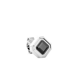 PROMO 1 Boucle d'Oreille Insignia Octogonale en Argent 925 & Spinelle Noir - ESO012 - Zancan OCARAT.COM BIJOUTERIE N°1