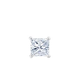 PROMO 1 Boucle d'Oreille Puce en Or Blanc 750 & Diamant Princesse - Emanessence OCARAT.COM BIJOUTERIE N°1
