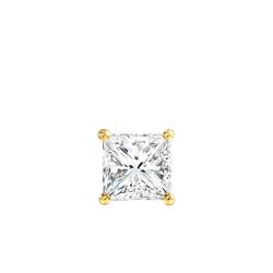 1 Boucle d'Oreille Puce en Or Jaune 750 & Diamant Princesse - Emanessence