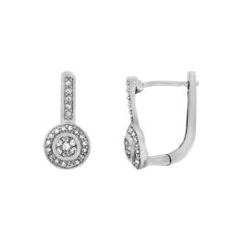 Boucles d'Oreilles Andhra en Or Blanc 750 & Diamants - Kundan