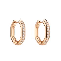 PROMO Boucles d'Oreilles Anneaux Dextera Dorées Roses & Cristaux - 5743798 - Swarovski OCARAT.COM BIJOUTERIE N°1