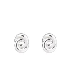 Boucles d'Oreilles Anneaux Entrelacés Vérona en Argent 925 - Una Storia