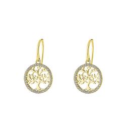 Boucles d'Oreilles Arbre de Vie Dorées - LP1746-4/2 - Lotus