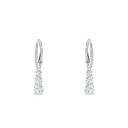 Boucles d'Oreilles Attract Trilogy en Métal Rhodié & Cristal - 5416155 - Swarovski