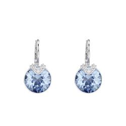 PROMO Boucles d'Oreilles Bella V en Métal Rhodié & Cristaux Bleus et Blancs - 5734234 - Swarovski OCARAT.COM BIJOUTERIE N°1