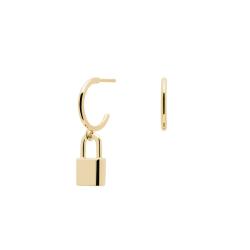 PROMO Boucles d'Oreilles Cadenas Bond en Plaqué Or Jaune, Diamètre 12 mm - AR01-349-U - Pdpaola OCARAT.COM BIJOUTERIE N°1