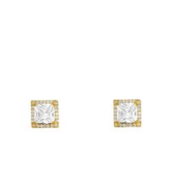 PROMO Boucles d'Oreilles Carrées Or Jaune 375 - Emanessence OCARAT.COM BIJOUTERIE N°1