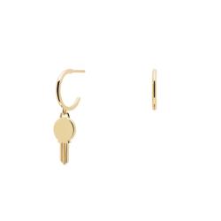 PROMO Boucles d'Oreilles Clé Eternum en Plaqué Or Jaune, Diamètre 12 mm - AR01-363-U - Pdpaola OCARAT.COM BIJOUTERIE N°1