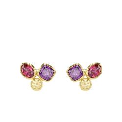 Boucles d'Oreilles Clous Imber en Métal Doré & Oxydes de Zirconium Multicolores - 5760019 - Swarovski