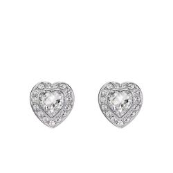Boucles d'Oreilles Coeur Ariana Grande x Swarovski en Métal Rhodié & Cristaux Blancs - 5720859 - Swarovski