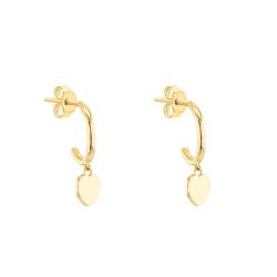 PROMO Boucles d'Oreilles Coeur en Or Jaune 375 - Emanessence OCARAT.COM BIJOUTERIE N°1
