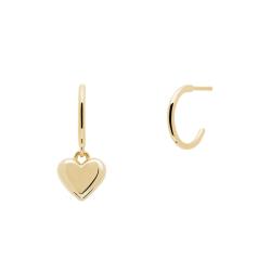 PROMO Boucles d'Oreilles Cœur l'Absolu en Plaqué Or Jaune, Diamètre 12 mm - AR01-364-U - Pdpaola OCARAT.COM BIJOUTERIE N°1