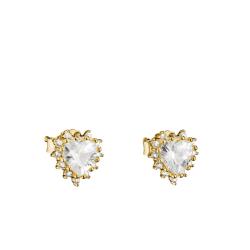 Boucles d'Oreilles Cœurs Classics en Métal Doré & Oxydes de Zirconium - H2315-M01-14 - Thomas Sabo