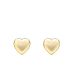 Boucles d'Oreilles Coeurs en Or Jaune 375 - Bambins