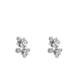 Boucles d'Oreilles Constella en Métal Rhodié & Cristaux Blancs - 5732253 - Swarovski