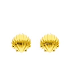 Boucles d'Oreilles Coquilles en Or Jaune 750 - Emanessence