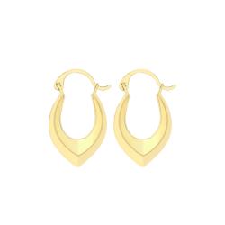 Boucles d'Oreilles Créoles Athéna en Or Jaune 375 - Emanessence
