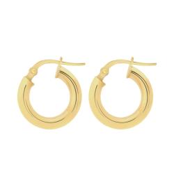 Boucles d'Oreilles Créoles Caraïbes en Or Jaune 375, Diamètre de 15 mm à 30 mm - Emanessence