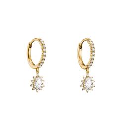 Boucles d'Oreilles Créoles Classics Gouttes en Métal Doré & Oxydes de Zirconium - CR748-M01-14 - Thomas Sabo