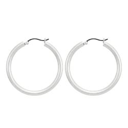Boucles d'Oreilles Créoles en Argent 925, Diamètre 50 mm - Artemis