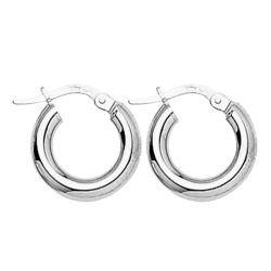 PROMO Boucles d'Oreilles Créoles en Or Blanc 750, Diamètre de 8 mm à 15 mm - Emanessence OCARAT.COM BIJOUTERIE N°1