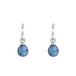 PROMO Boucles d'Oreilles Créoles en Or Blanc 750 & Perles de Tahiti, Diamètre 12,30 mm - Porchet OCARAT.COM BIJOUTERIE N°1