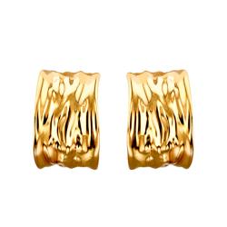 Boucles d'Oreilles Créoles en Or Jaune 375, Diamètre 10 mm - Maison Ballet by Scarlett