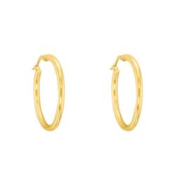 PROMO Boucles d'Oreilles Créoles en Or Jaune 750, Diamètre 45 mm - Emanessence OCARAT.COM BIJOUTERIE N°1