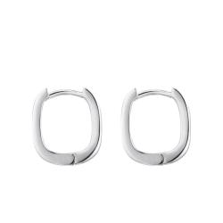 Boucles d'Oreilles Créoles Essentials Angulaires en Argent 925, Hauteur 13,40 ou 16,50 mm - Thomas Sabo