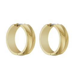 Boucles d'Oreilles Créoles Harlow en Acier Doré, Diamètre 24,80 mm - Fossil