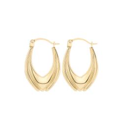 Boucles d'Oreilles Créoles Hélia en Or Jaune 375 - Emanessence