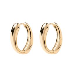 Boucles d'Oreilles Créoles Helix en Argent Doré - AR01-E15 - Pdpaola