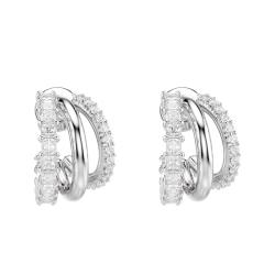 PROMO Boucles d'Oreilles Créoles Hyperbola en Métal Rhodié & Oxydes de Zirconium - 5737110 - Swarovski OCARAT.COM BIJOUTERIE N°1