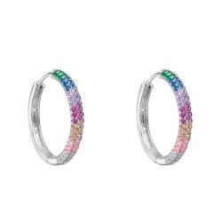 Boucles d'Oreilles Créoles Lotus Silver IT Girl en Argent 925, Diamètre 23 mm - LP3484-4/2 - Lotus