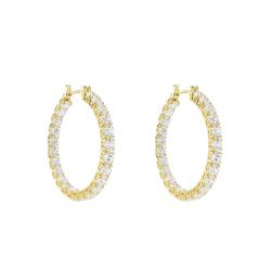PROMO Boucles d'Oreilles Créoles Matrix Dorées & Oxydes de Zirconium - 5750620 - Swarovski OCARAT.COM BIJOUTERIE N°1