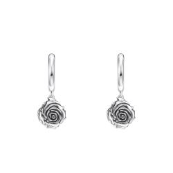 Boucles d'Oreilles Créoles Midnight Rose en Argent 925 - CR757-637-21 - Thomas Sabo