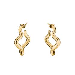 Boucles d'Oreilles Créoles Ondulées Classics en Métal Doré - CR771-M01-39 - Thomas Sabo