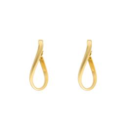 Boucles d'Oreilles Créoles Ovales en Or Jaune 750, Diamètre 3,90 mm - Emanessence